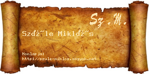 Szüle Miklós névjegykártya